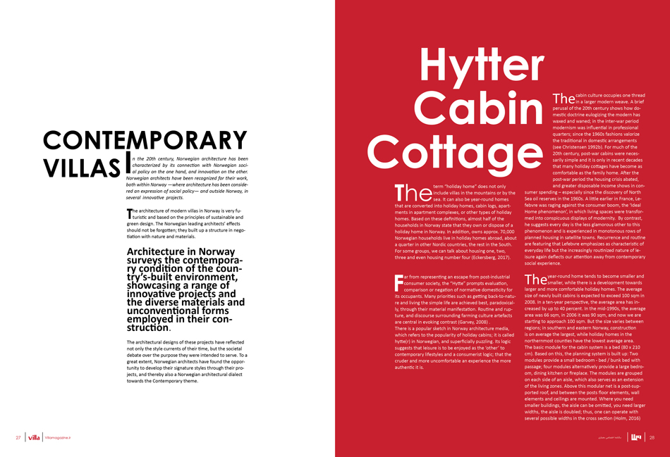 Contact us Role of villa in Norwegian architecture