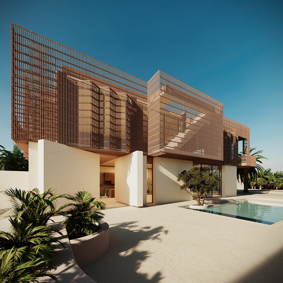 A Semi-Transparent Box Villa