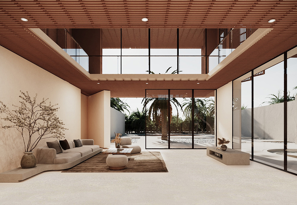 A Semi-Transparent Box Villa