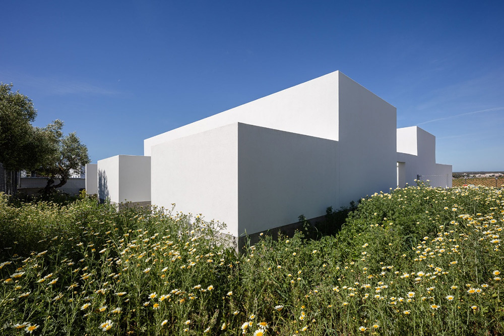 A villa with two wings