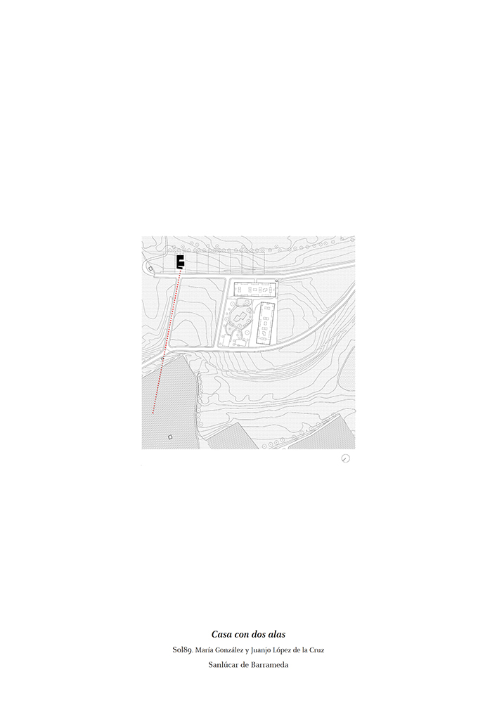 A villa with two wings