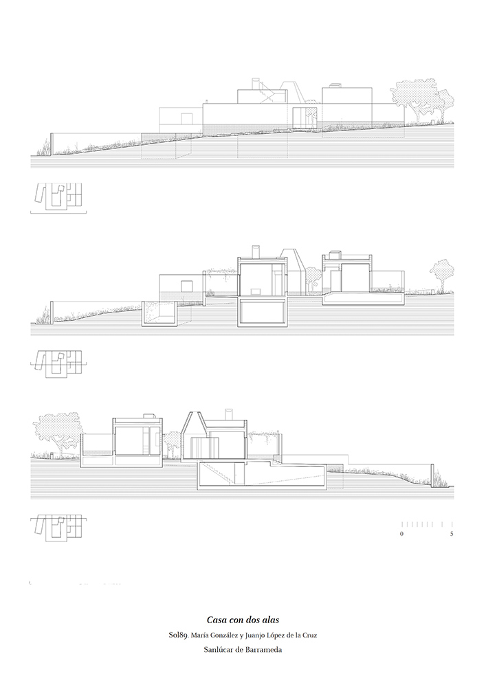 A villa with two wings