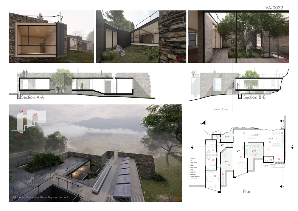 The villa on top of the valley